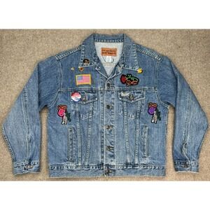 Reliq Denim Vintage Men's Button Up Long Sleeve Denim Jacket Size Medium‎